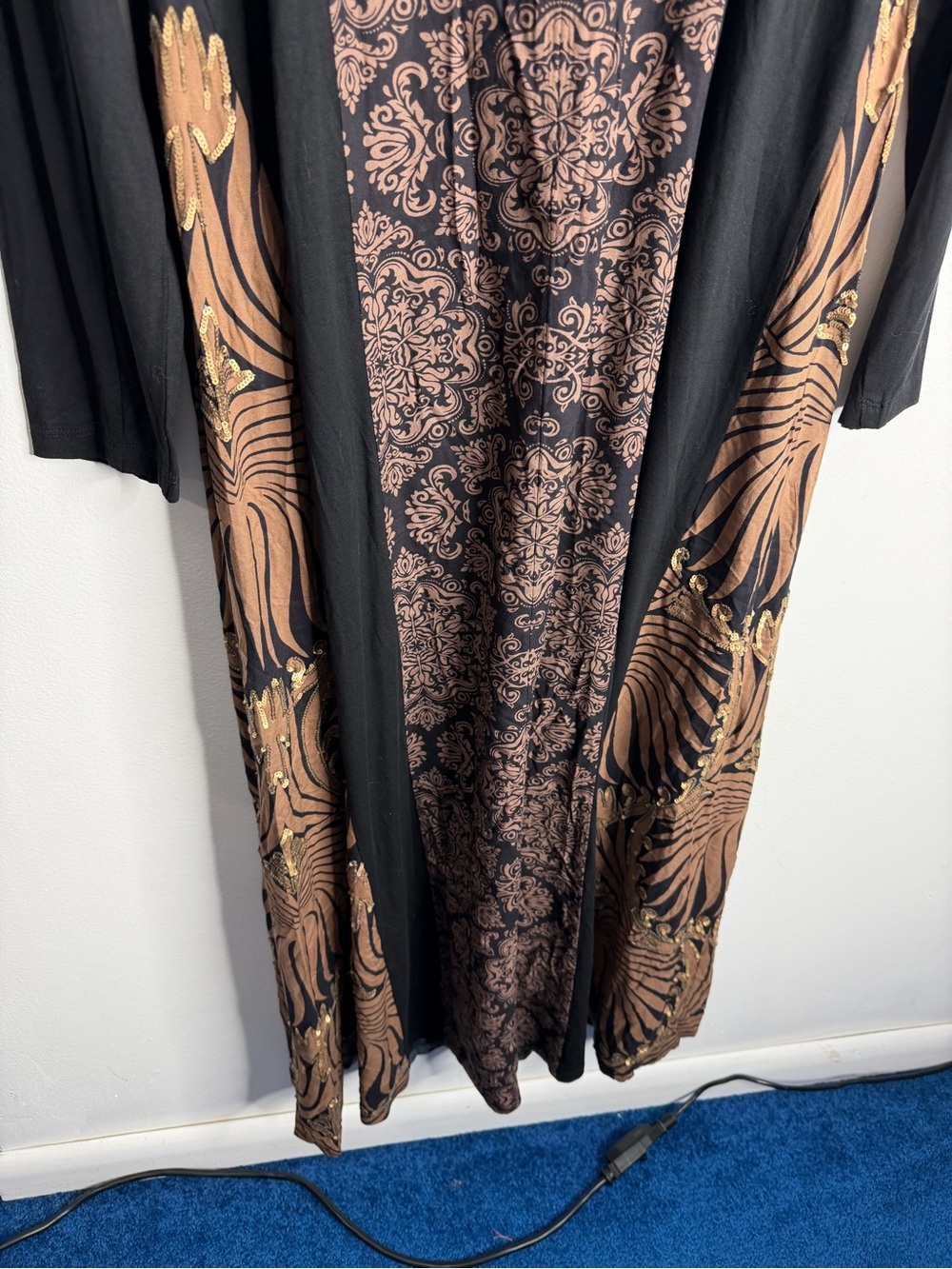 Soft Surroundings Icon Sultana Dress Medium Beaded Embroidered Dark Academia - Picture 8 of 15